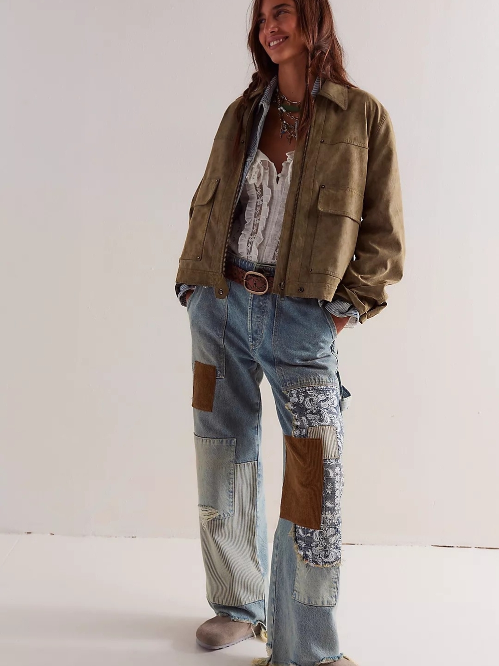 We The Free Popular Demand Patched Jeans NWOT